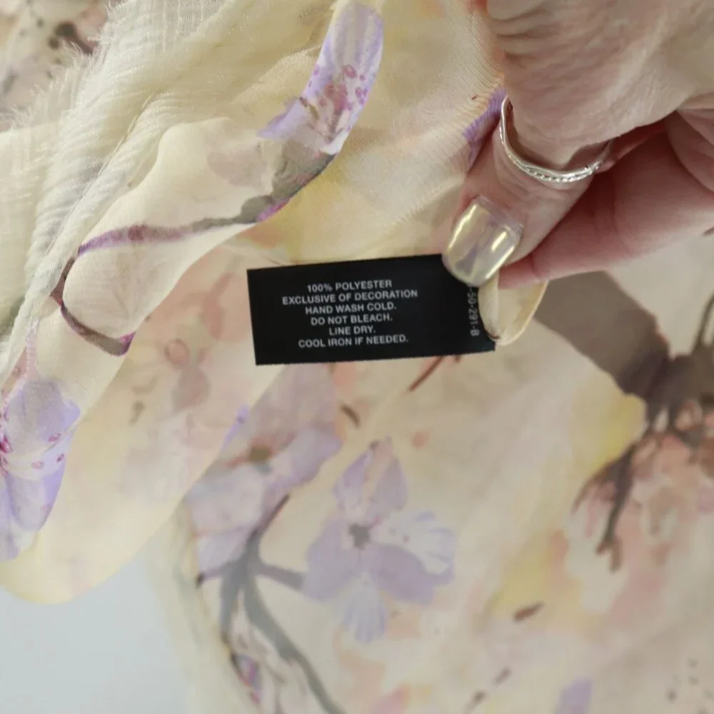 Mixit‎ Sheer Chiffon Scarf Wrap Boho Career Cottagecore Bohemian Twee Romantic